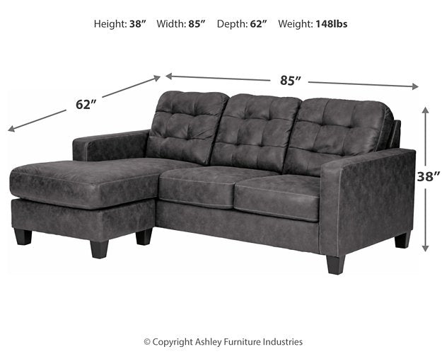 Venaldi Sofa Chaise - Evans Furniture (CO)