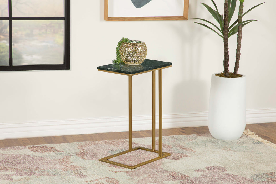 Vicente Accent Table with Marble Top Grey - Evans Furniture (CO)