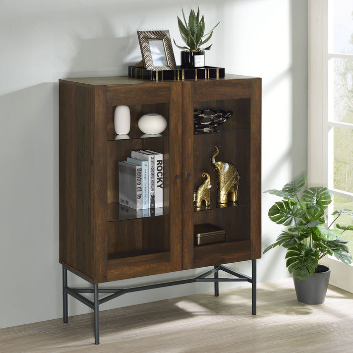 Bonilla 2-door Accent Cabinet with Glass Shelves - Evans Furniture (CO)
