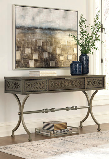 Quinnland Sofa/Console Table - Evans Furniture (CO)