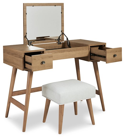 Thadamere Vanity with Stool - Evans Furniture (CO)