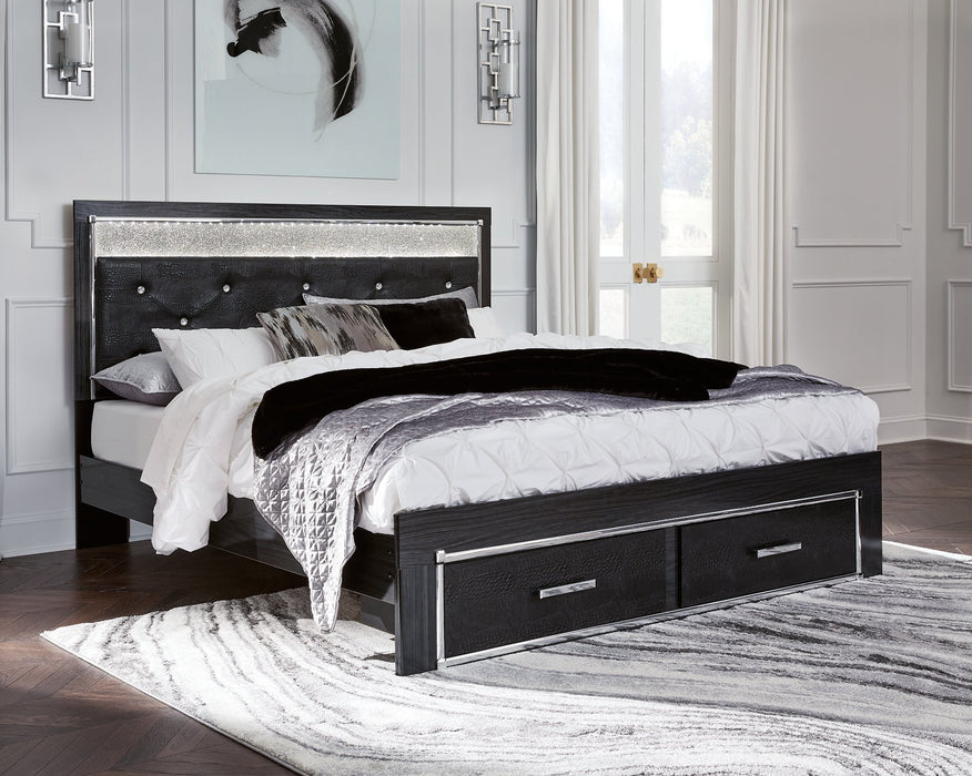 Kaydell Upholstered Panel Storage Bed - Evans Furniture (CO)
