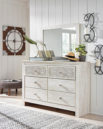 Paxberry Dresser and Mirror - Evans Furniture (CO)