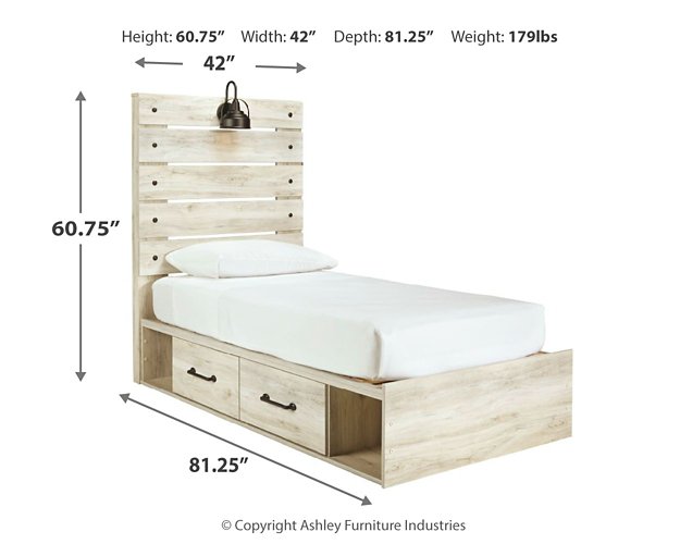 Cambeck Bed with 2 Storage Drawers - Evans Furniture (CO)