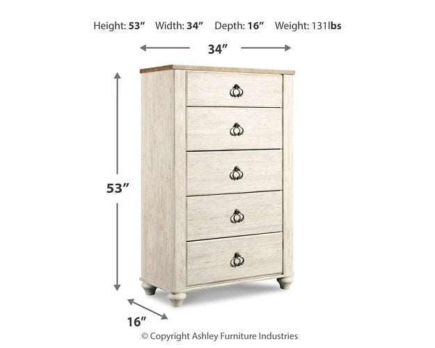 Willowton Chest of Drawers - Evans Furniture (CO)