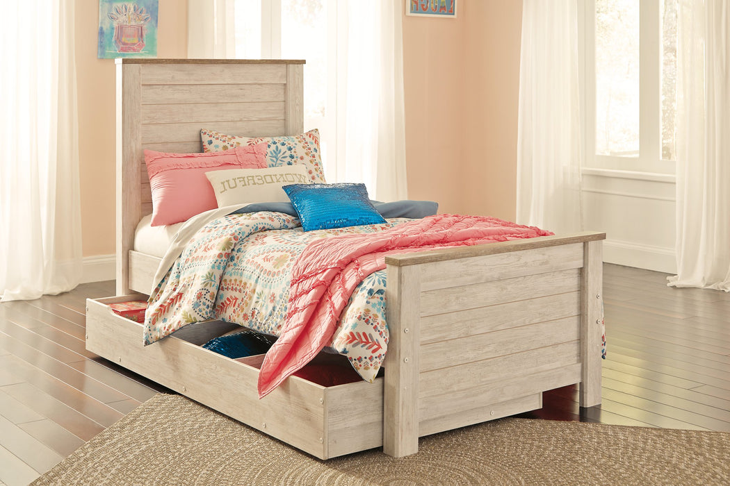 Willowton Bed with 2 Storage Drawers - Evans Furniture (CO)