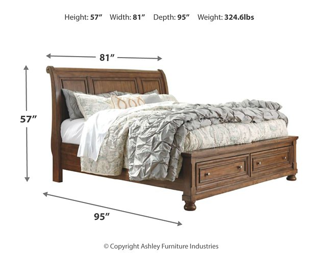 Flynnter Bed with 2 Storage Drawers - Evans Furniture (CO)