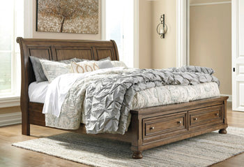 Flynnter Bed with 2 Storage Drawers - Evans Furniture (CO)