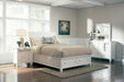 Sandy Beach Eastern King Storage Sleigh Bed Cream White - Evans Furniture (CO)