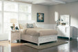 Sandy Beach Queen Storage Sleigh Bed Cream White - Evans Furniture (CO)