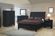 Sandy Beach Queen Storage Sleigh Bed Black - Evans Furniture (CO)