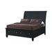 Sandy Beach Queen Storage Sleigh Bed Black - Evans Furniture (CO)