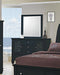 Sandy Beach Vertical Dresser Mirror Black - Evans Furniture (CO)