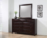 Phoenix Square Dresser Mirror Deep Cappuccino - Evans Furniture (CO)