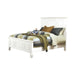 Sandy Beach Eastern King Panel Bed with High Headboard Cream White - Evans Furniture (CO)