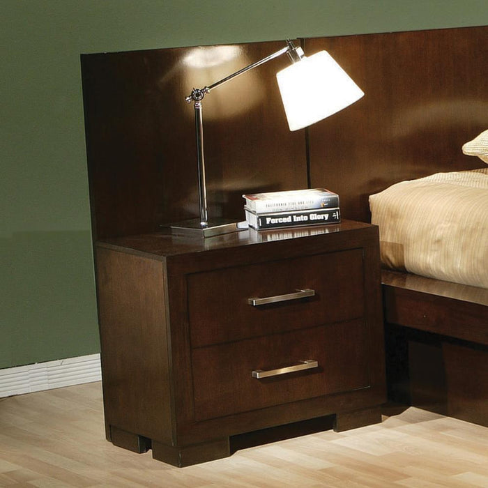 Jessica 2-drawer Nightstand Cappuccino - Evans Furniture (CO)