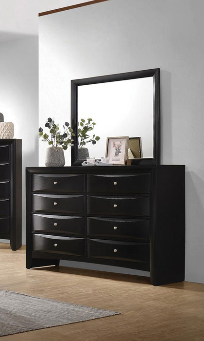 Briana Rectangle Dresser Mirror Black - Evans Furniture (CO)