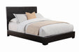 Conner Queen Upholstered Panel Bed Black - Evans Furniture (CO)