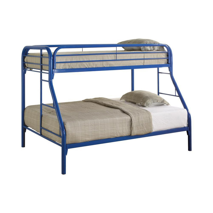 Morgan Twin Over Full Bunk Bed Blue - Evans Furniture (CO)