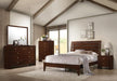 Serenity Eastern King Panel Bed Rich Merlot - Evans Furniture (CO)