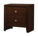 Serenity Rectangular 2-drawer Nightstand Rich Merlot - Evans Furniture (CO)