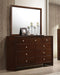 Serenity Rectangle Dresser Mirror Rich Merlot - Evans Furniture (CO)