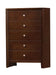 Serenity Rectangular 5-drawer Chest Rich Merlot - Evans Furniture (CO)