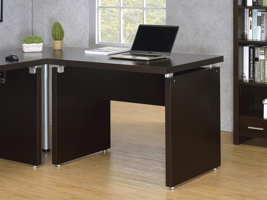 Skylar Extension Desk Cappuccino - Evans Furniture (CO)