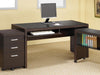 Skeena Computer Desk with Keyboard Drawer Cappuccino - Evans Furniture (CO)