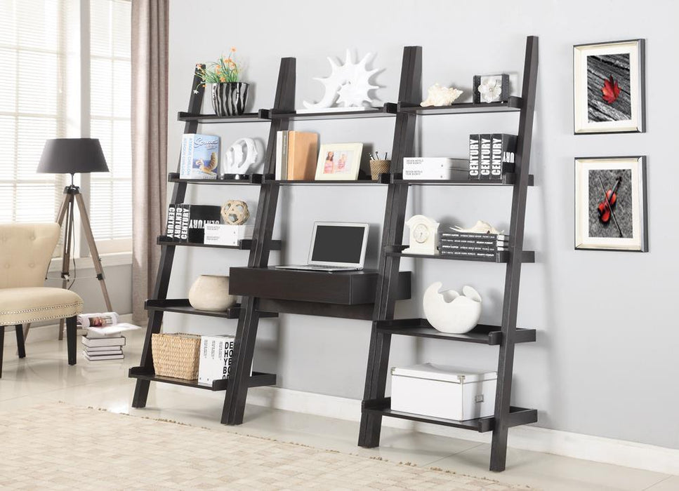 Colella 5-shelf Ladder Bookcase Cappuccino - Evans Furniture (CO)
