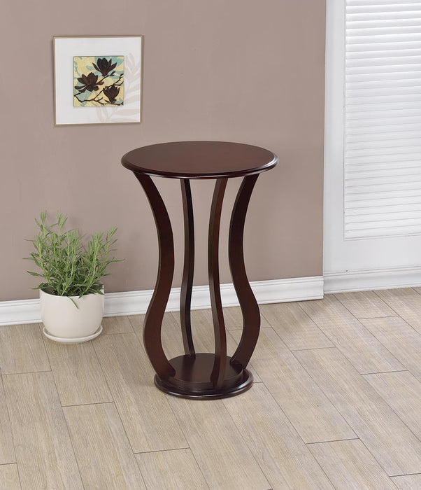 Elton Round Top Accent Table Cherry - Evans Furniture (CO)