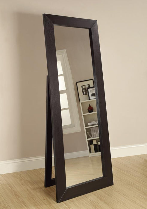 Toga Rectangular Floor Mirror Cappuccino - Evans Furniture (CO)