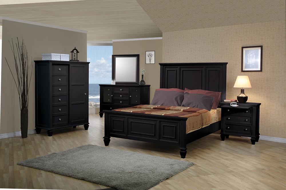 Sandy Beach Door Chest with Concealed Storage Black - Evans Furniture (CO)