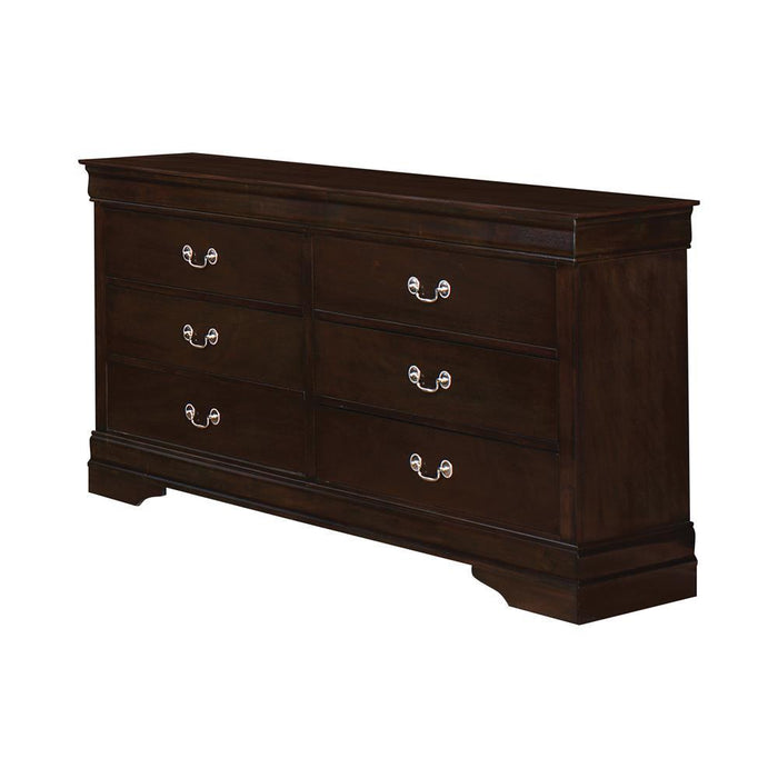 Louis Philippe 6-drawer Dresser Cappuccino - Evans Furniture (CO)