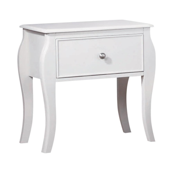 Dominique 1-drawer Nightstand Cream White - Evans Furniture (CO)