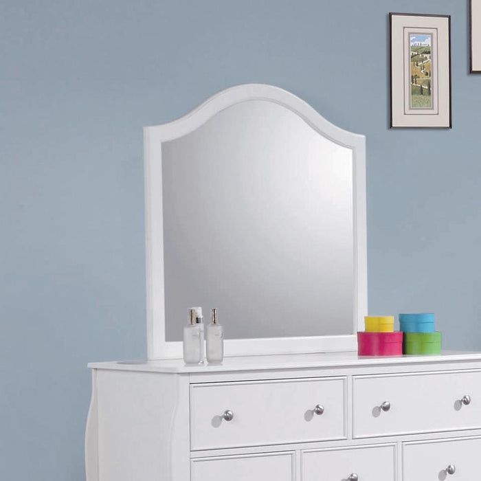 Dominique Dresser Mirror Cream White - Evans Furniture (CO)