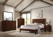 Serenity California King Panel Bed Rich Merlot - Evans Furniture (CO)