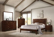 Serenity Full Panel Bed with Cut-out Headboard Rich Merlot - Evans Furniture (CO)