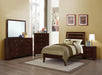 Serenity Twin Panel Bed with Cut-out Headboard Rich Merlot - Evans Furniture (CO)