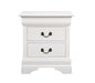 Louis Philippe 2-drawer Nightstand White - Evans Furniture (CO)