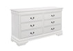 Louis Philippe 6-drawer Dresser White - Evans Furniture (CO)