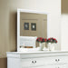 Louis Philippe Beveled Edge Square Dresser Mirror White - Evans Furniture (CO)
