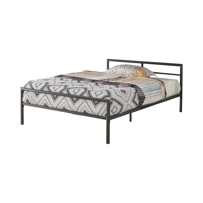 Fisher Full Metal Bed Gunmetal - Evans Furniture (CO)