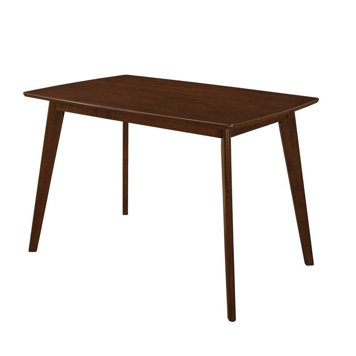 Kersey Dining Table with Angled Legs Chestnut - Evans Furniture (CO)