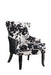 Trea Cowhide Print Accent Chair Black and White - Evans Furniture (CO)