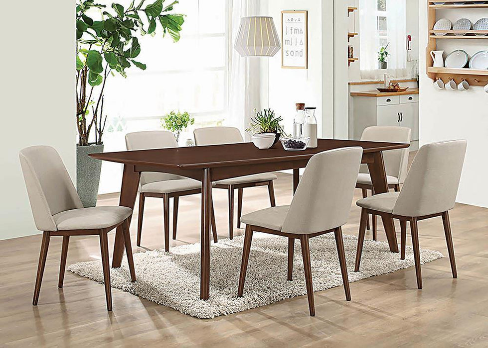 Malone Rectangular Dining Table Dark Walnut - Evans Furniture (CO)