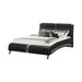 Jeremaine California King Upholstered Bed Black - Evans Furniture (CO)