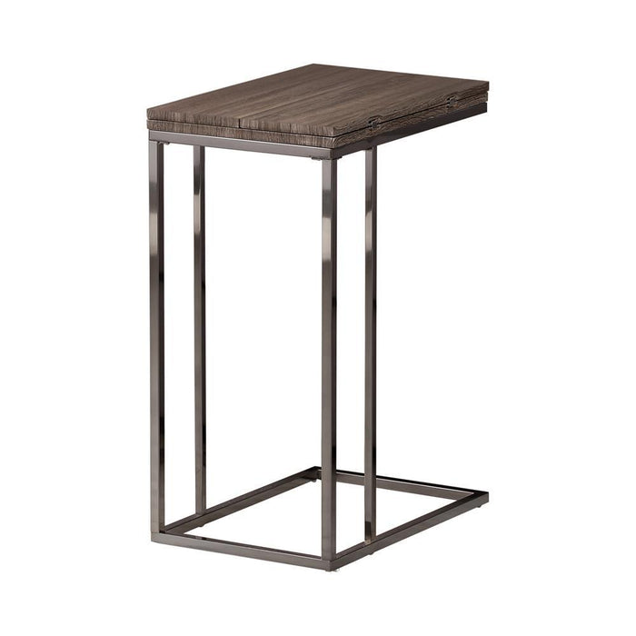Pedro Expandable Top Accent Table Weathered Grey and Black - Evans Furniture (CO)