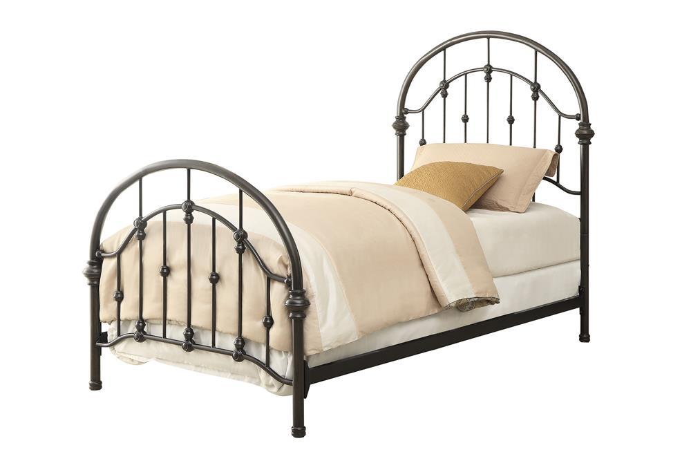 Rowan Twin Bed Dark Bronze - Evans Furniture (CO)