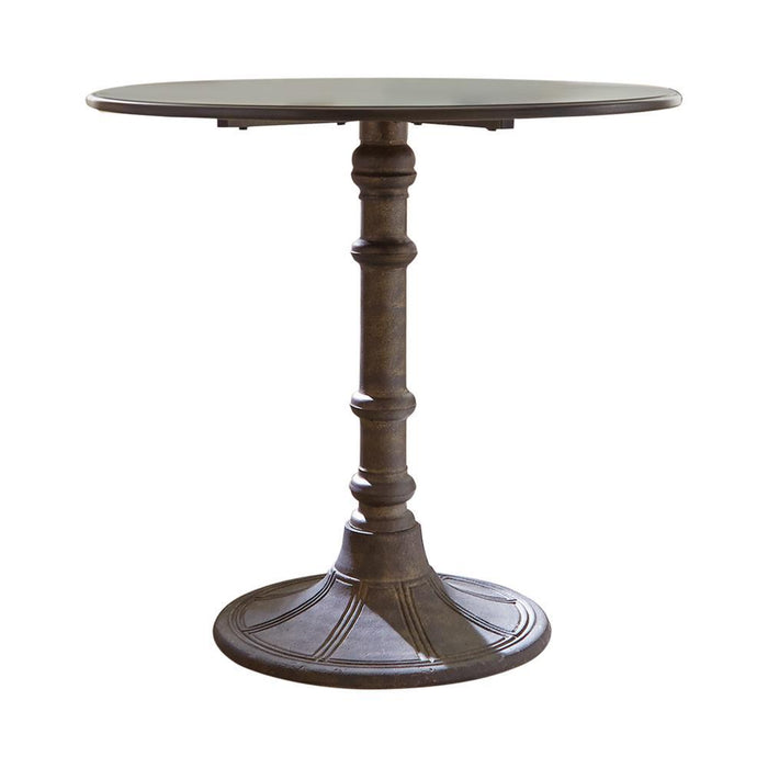 Oswego Round Bistro Dining Table Bronze - Evans Furniture (CO)